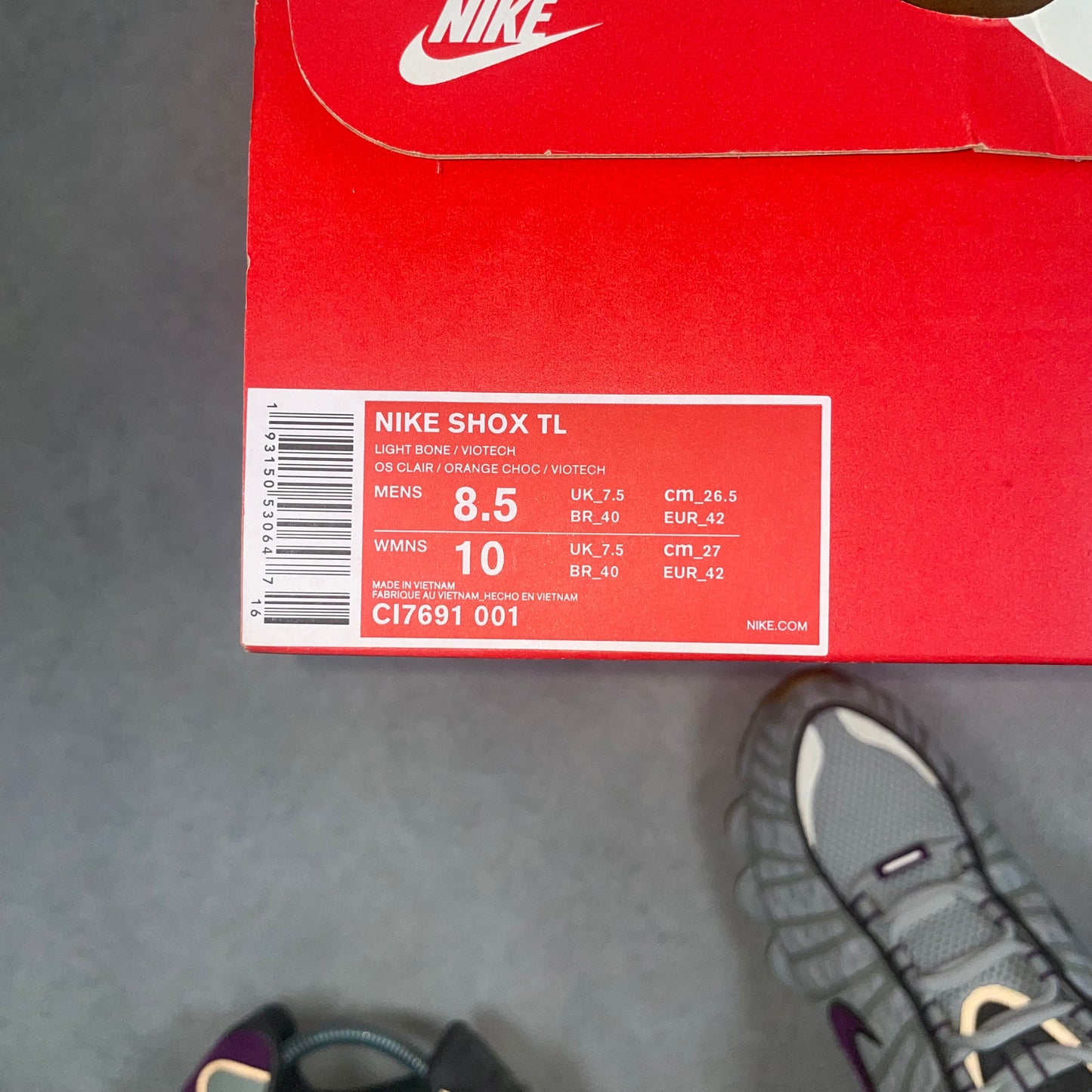 Nike Shox TL Sizes? Exclusive “Viotech” (Uk7.5) ci7691-001