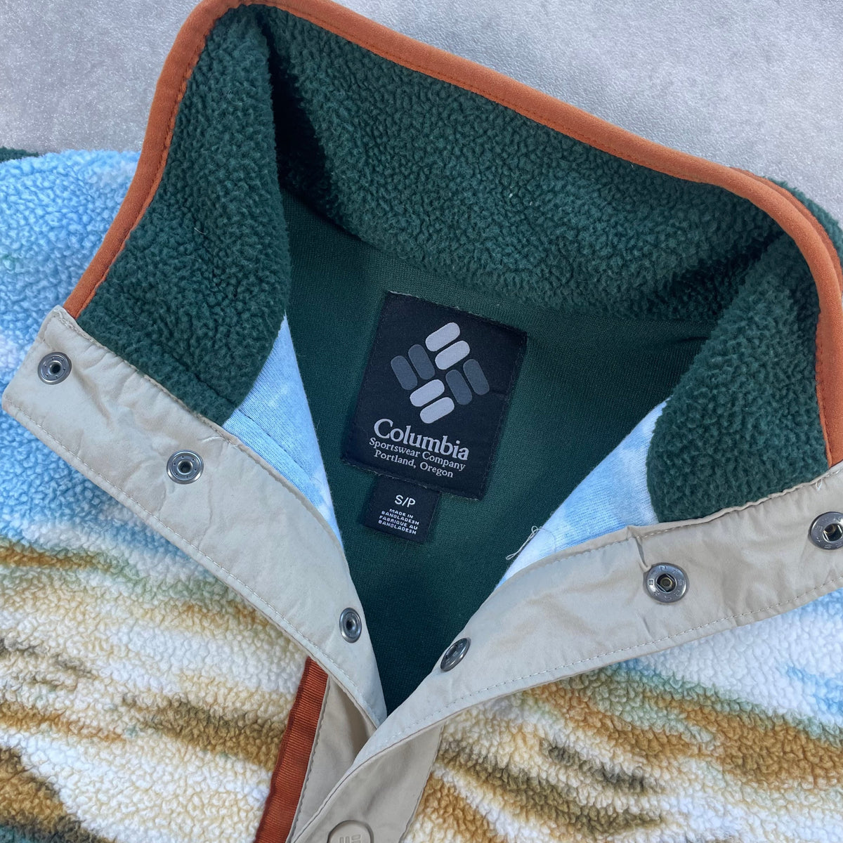 Men's Helvetia Half Snap Fleece Pullover "Landscape" (Mens Small)