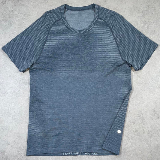 Lululemon x Barry’s metal vent tech top “Cool Grey” (L)