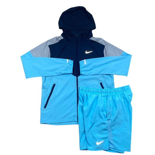 Nike Packable Windrunner Set “Aquarius Blue” (M)