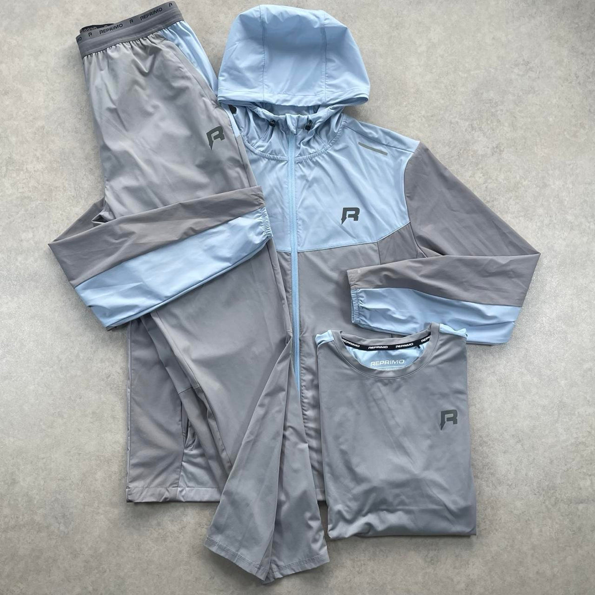 Reprimo Windbreaker Full Set “Grey,Blue” (XL,L)