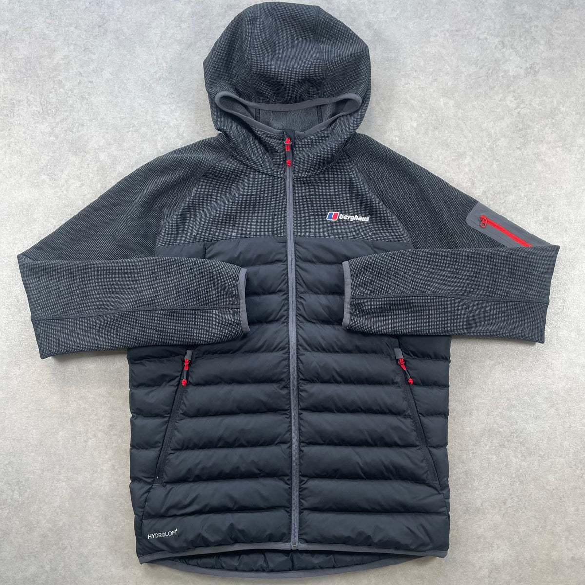 Berghaus Hydroloft Hybrid Jacket "Black,Grey" (Size small)