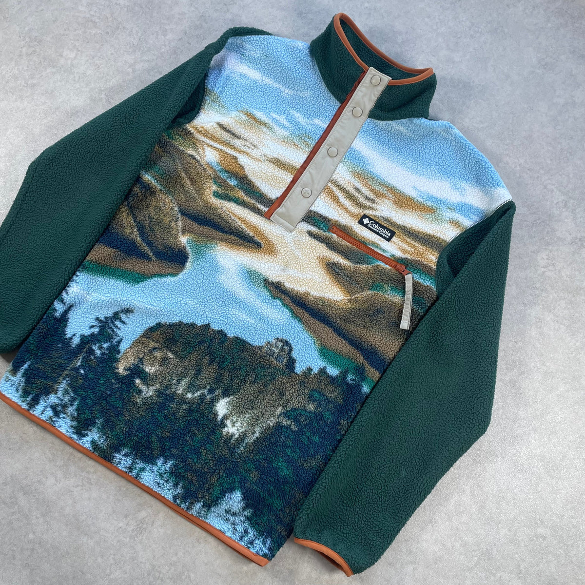 Men's Helvetia Half Snap Fleece Pullover "Landscape" (Mens Small)