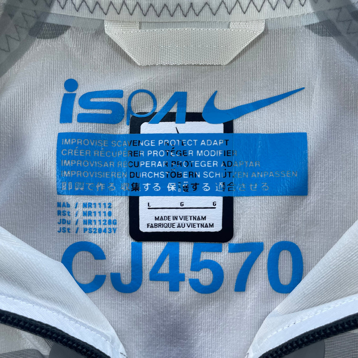 Nike NRG ISPA Hypershield Lightweight Windrunner Jacket "White" (Size Large Mens)