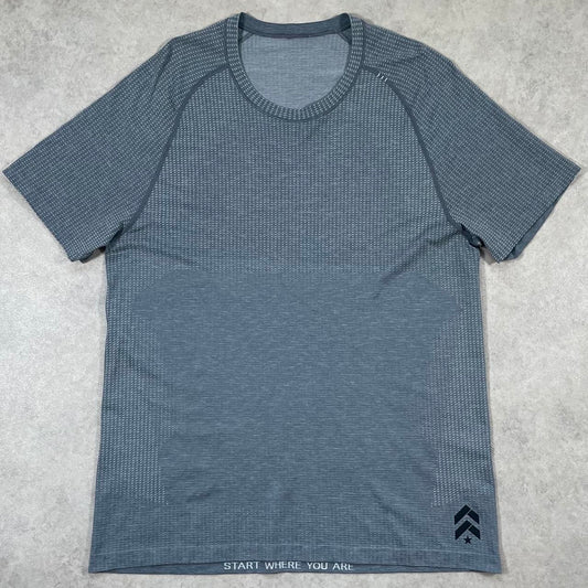 Lululemon x Barry’s metal vent tech top “Cool Grey” (L)