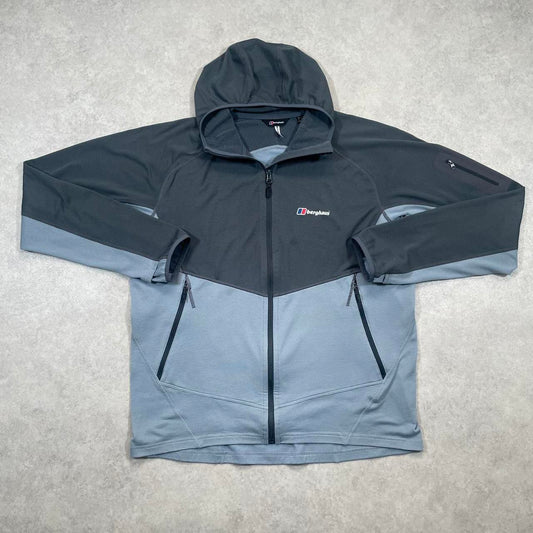 Berghaus Men's Pravitale Mountain Light 2.0 Fleece Jacket “Grey/Dark Grey” (XL)