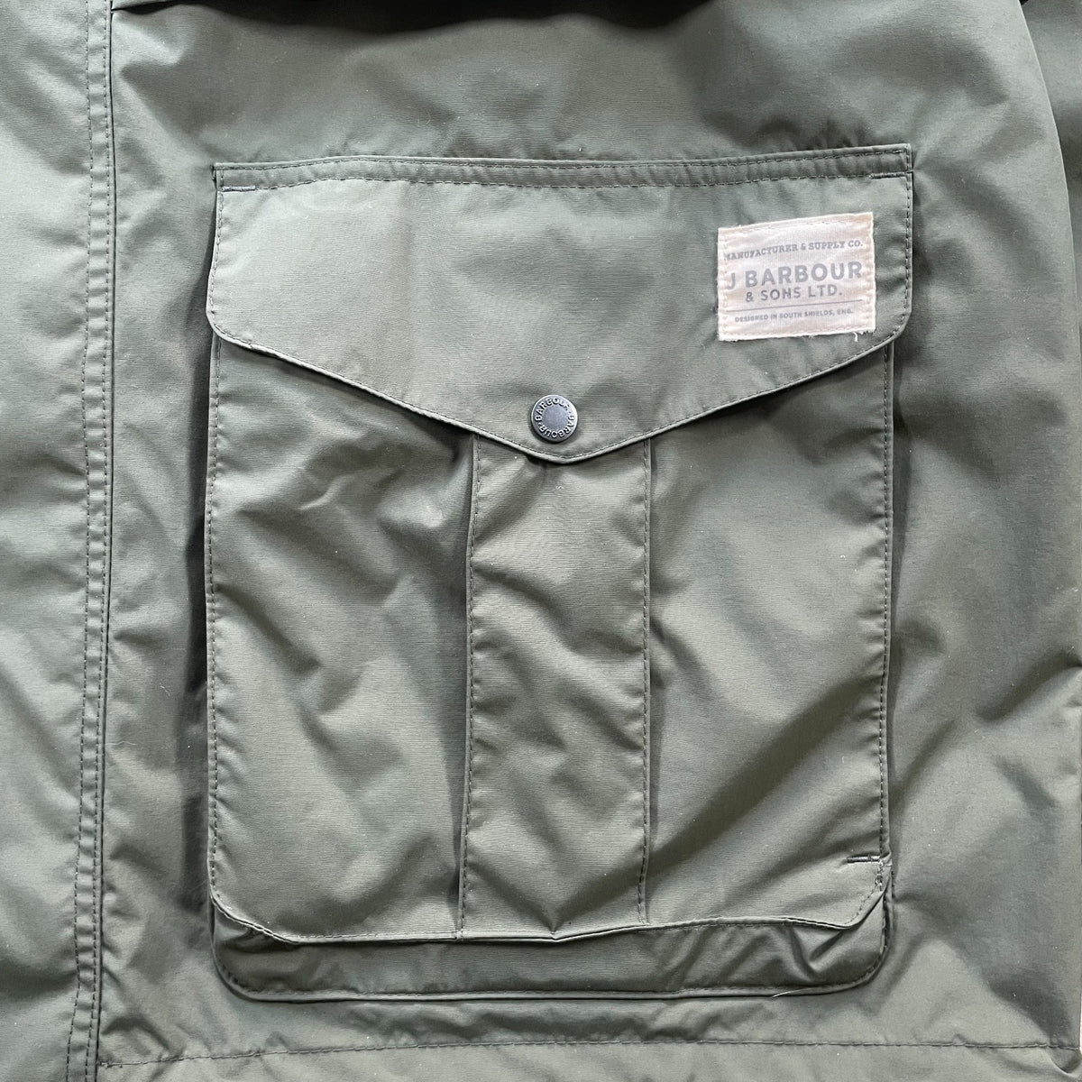 Barbour Shoreline Hooded Jacket "Olive Green" (Mens Size XL)