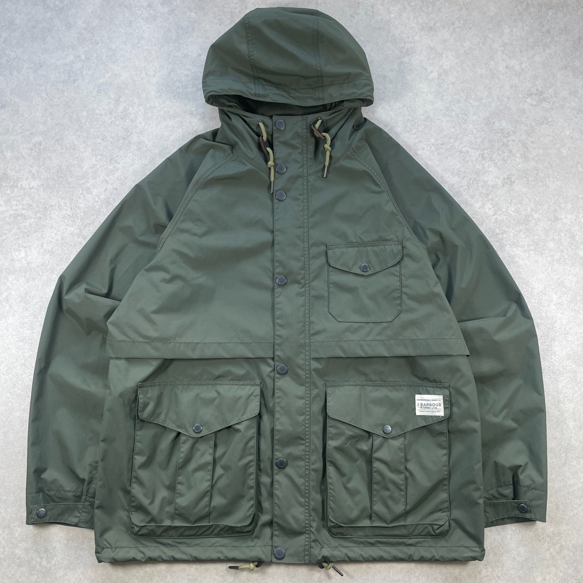 Barbour Shoreline Hooded Jacket "Olive Green" (Mens Size XL)