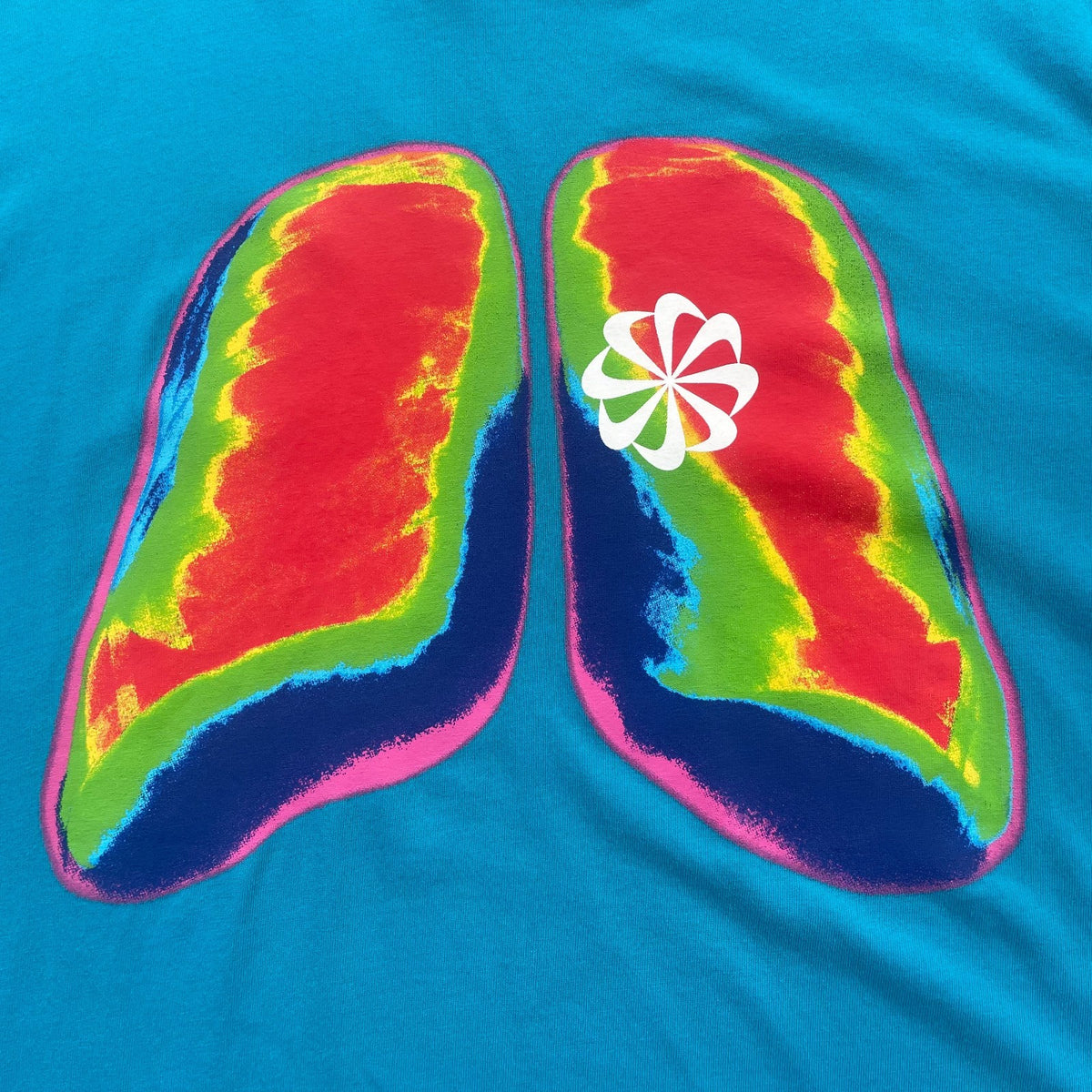 NIKE KOSZULKA Lungs Pinwheel Dri-fit Running T-shirt “Blue” (Size Large Mens)