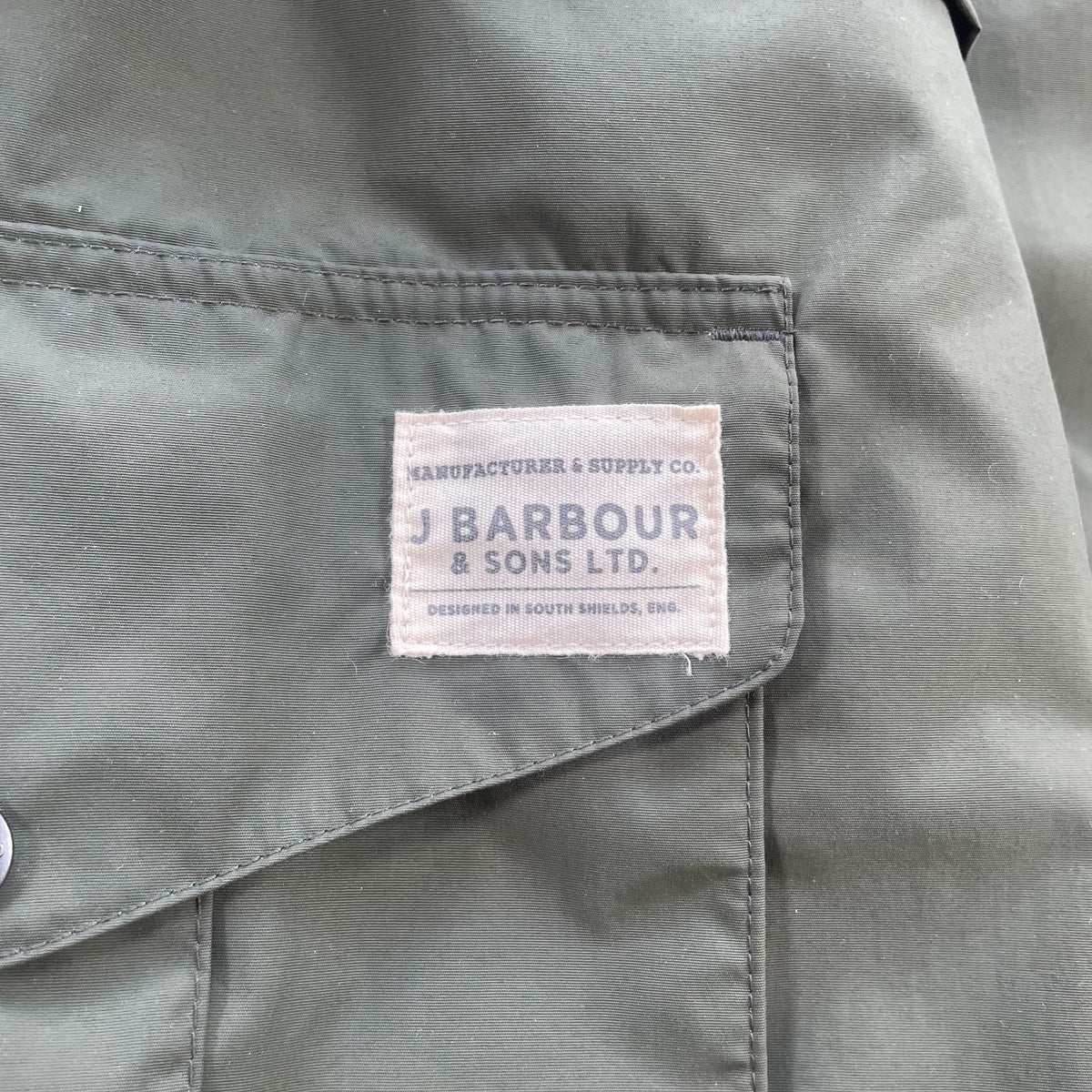 Barbour Shoreline Hooded Jacket "Olive Green" (Mens Size XL)